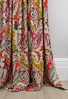 Aretha, Red - Made to Measure Curtains